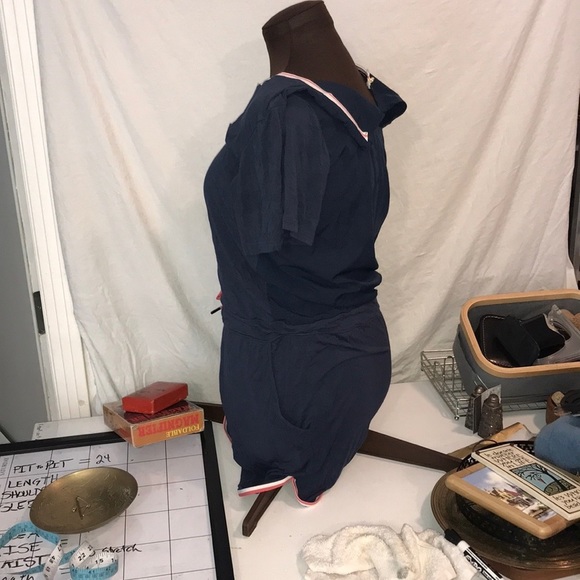 Kari Traa 90’s Vibe Pickle Ball Short Sleeve Outfit Sz L Romper Pockets NWOT - Picture 13 of 15